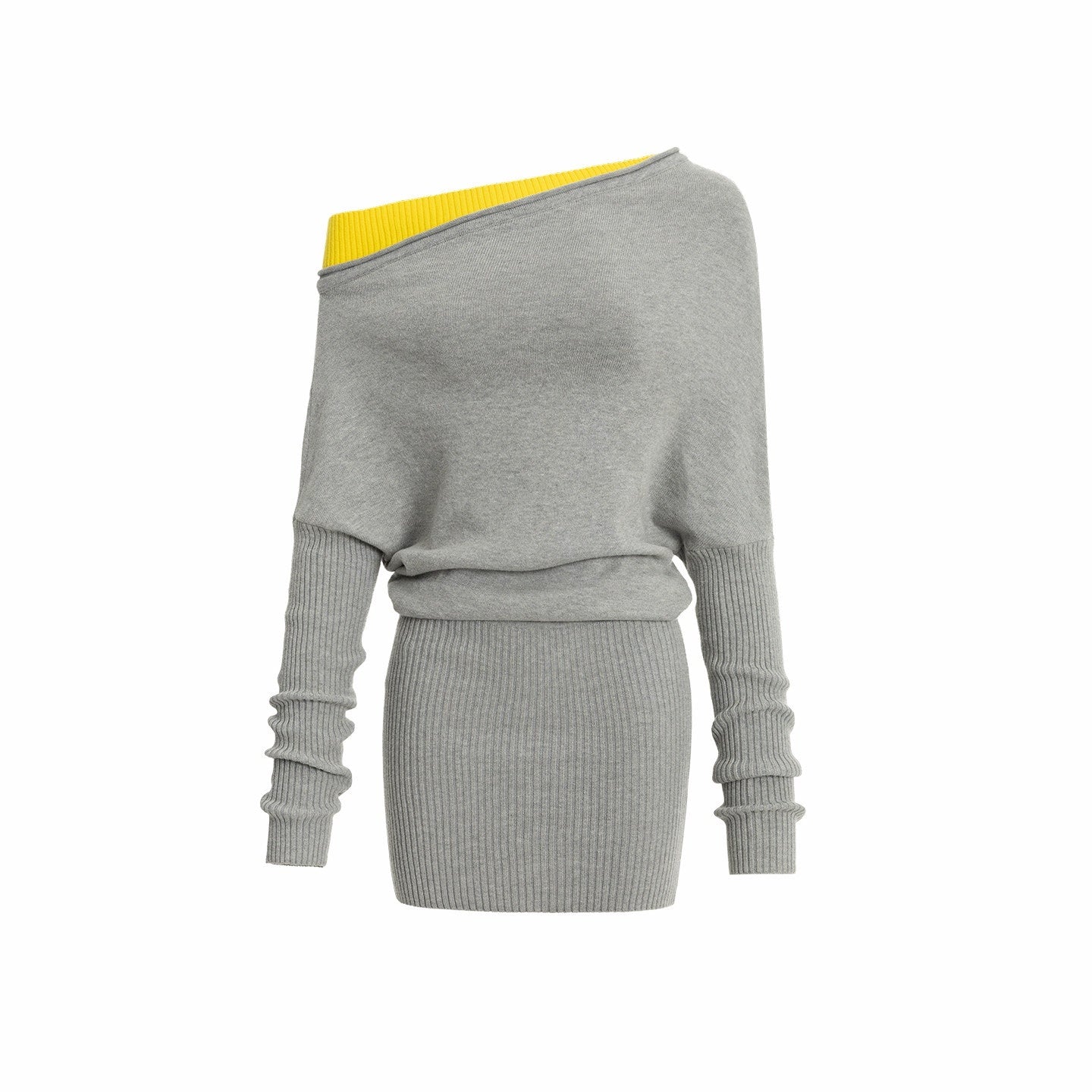 1JINN_STUDIO_One_Shoulder_Colorblock_Bodycon_Faux_Two_Piece_Women&