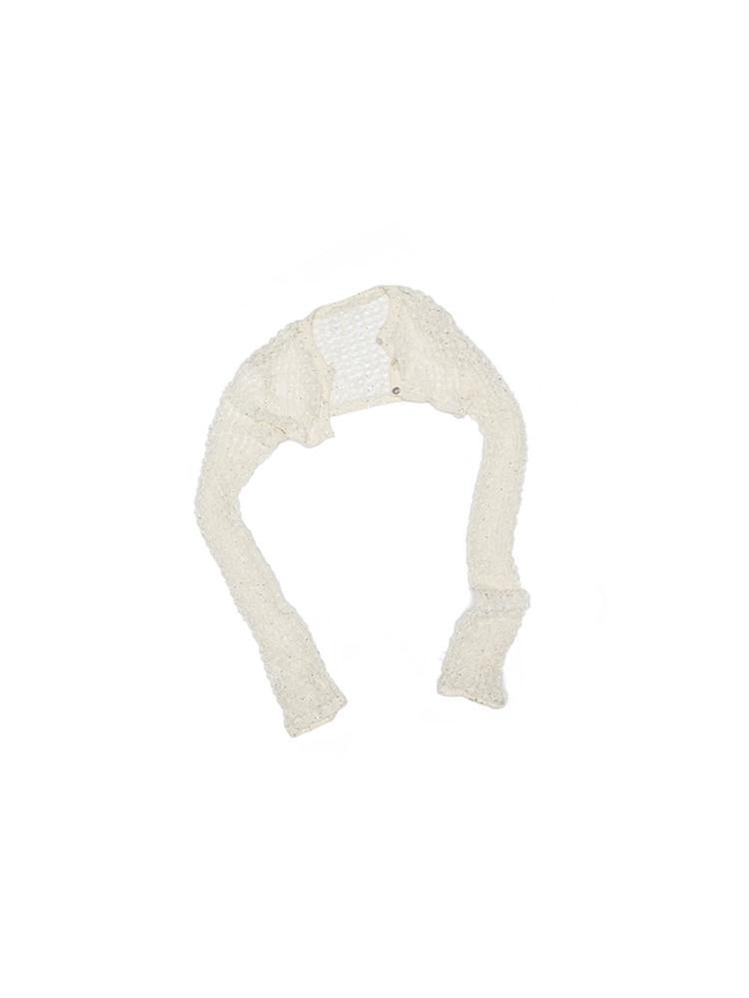 1JINN STUDIO Openwork Cable Knit Cropped Long Sleeve Women&
