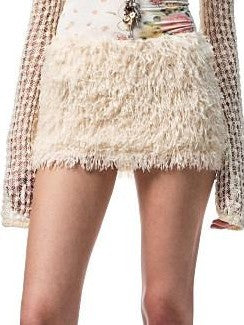 1JINN STUDIO Openwork Cable Knit Cropped Long Sleeve Women&