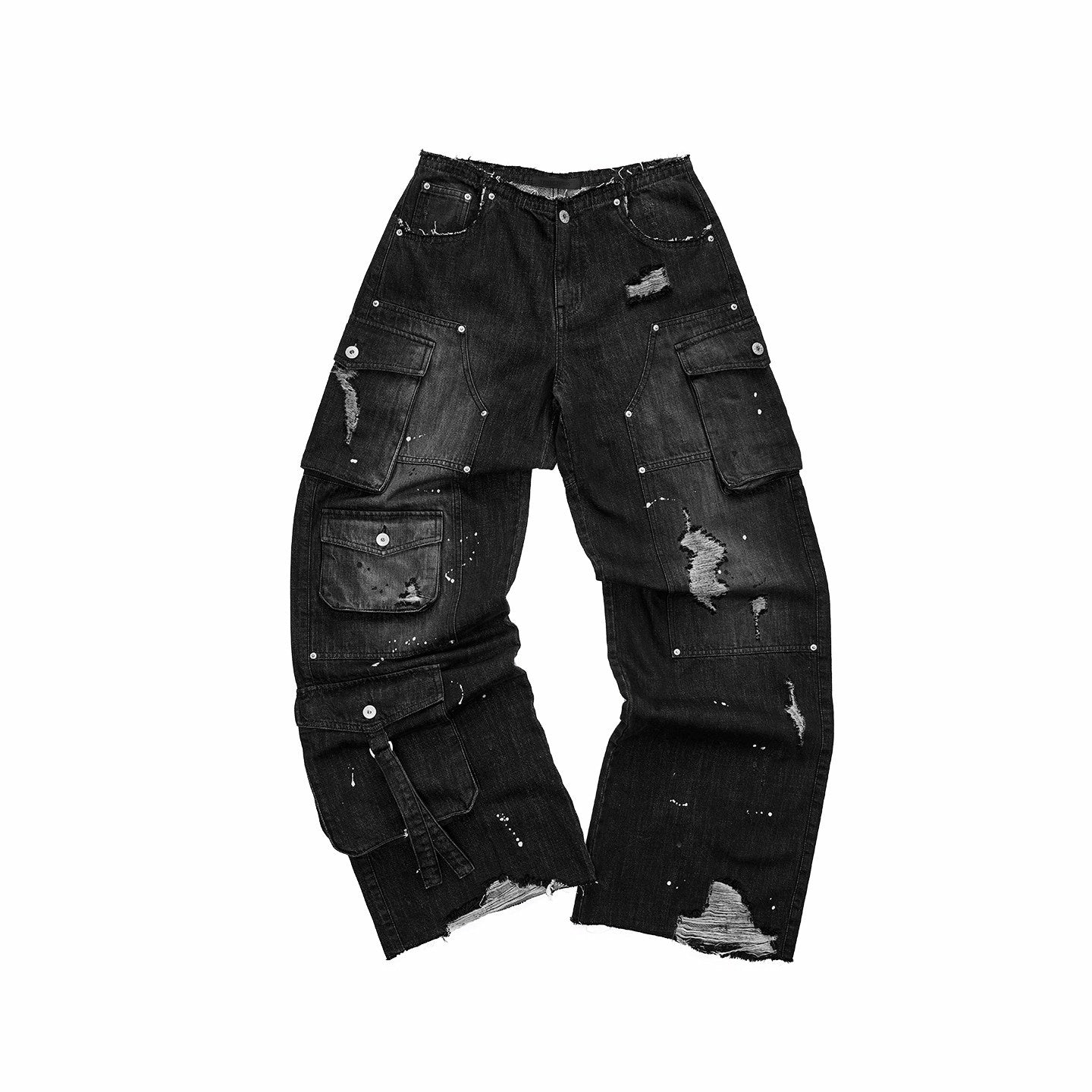 1JINN_STUDIO_Paint_Splatter_Vintage_Multi_Pocket_Cargo_Women&