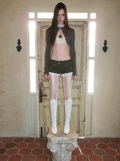 1JINN STUDIO Palace Metal Button Knit Women&