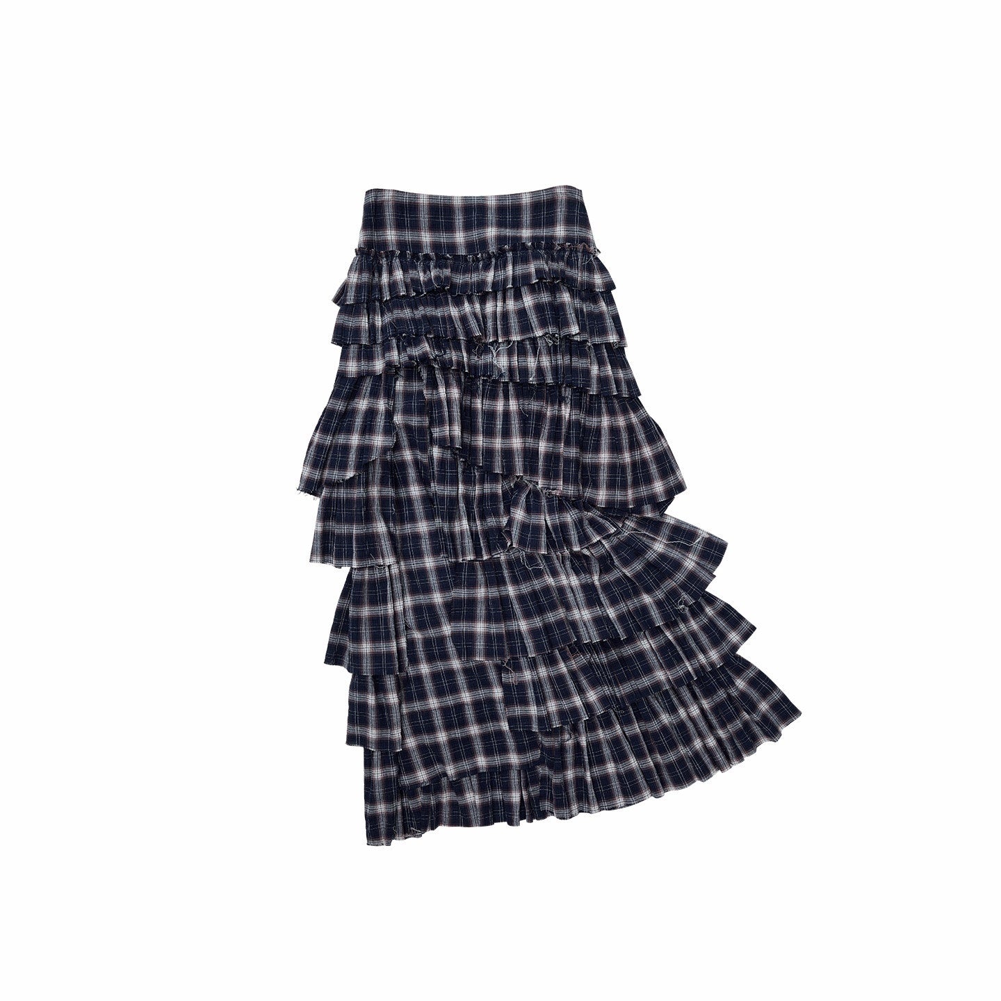 1JINN_STUDIO_Plaid_Irregular_Deconstructed_Layered_Patchwork_Slit_A_Line_Women&