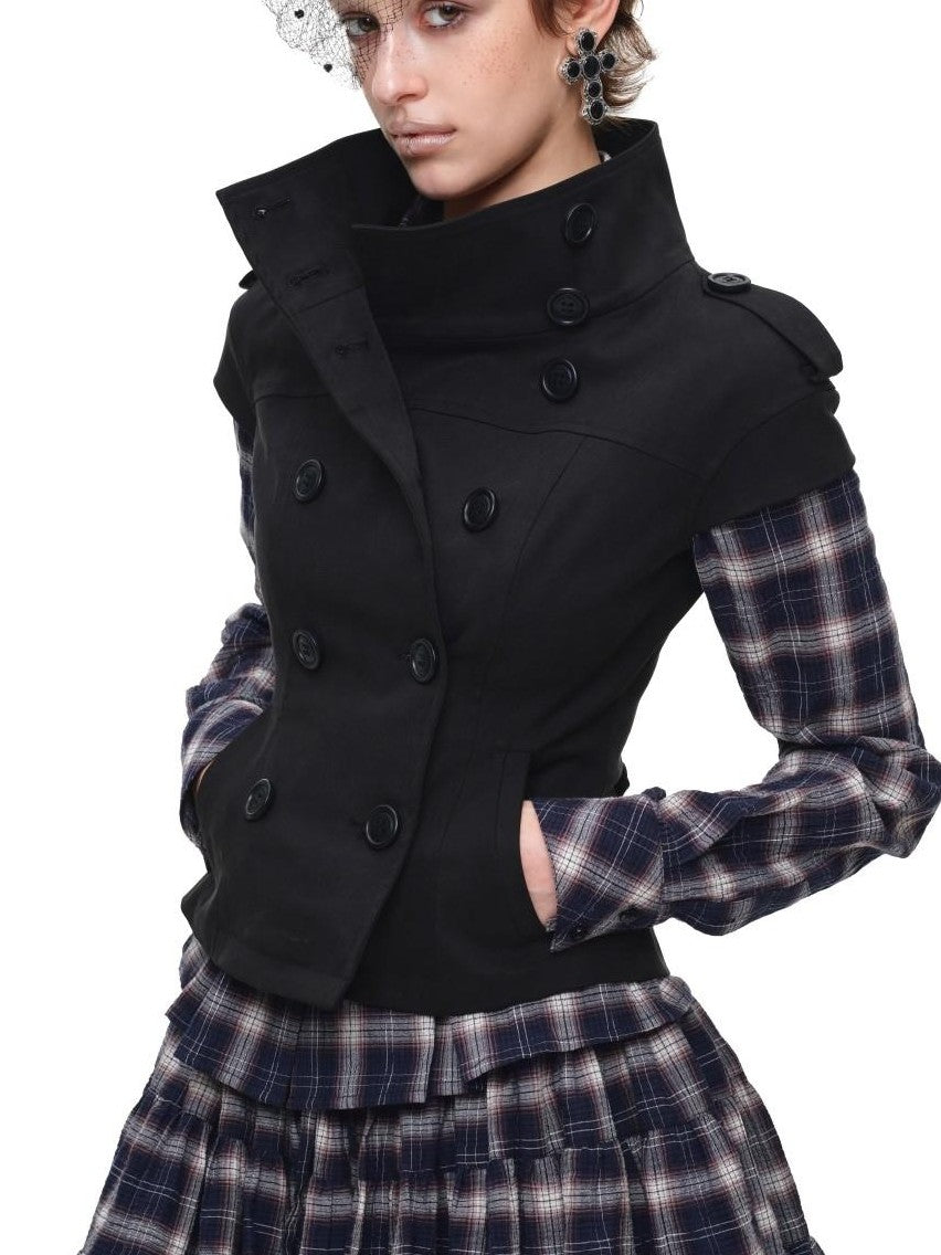 1JINN STUDIO Plaid Vintage Slim Fit Women&