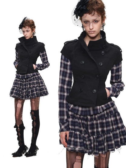 1JINN STUDIO Plaid Vintage Slim Fit Women&