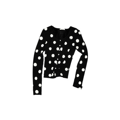1JINN_STUDIO_Playful_Contrast_Polka_Dot_Cardigan_Women&