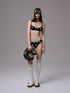 1JINN STUDIO Playful Contrast Polka Dot Lace Trim Wireless Women&