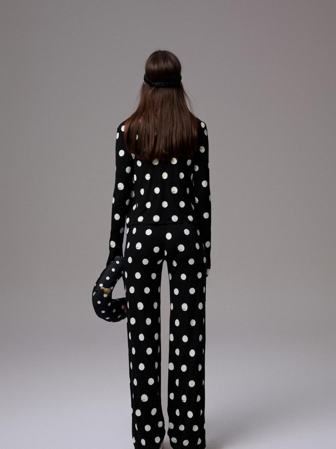 1JINN STUDIO Playful Contrast Polka Dot Lace Trim Wireless Women&