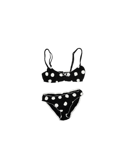 1JINN STUDIO Playful Contrast Polka Dot Lace Trim Wireless Women&