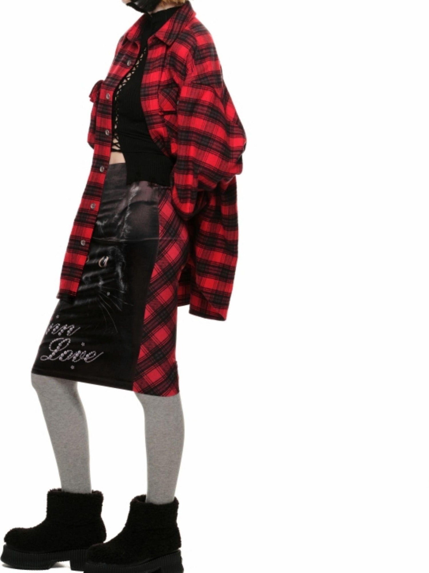 1JINN STUDIO Plush Multicolor Earflap Aviator Women&