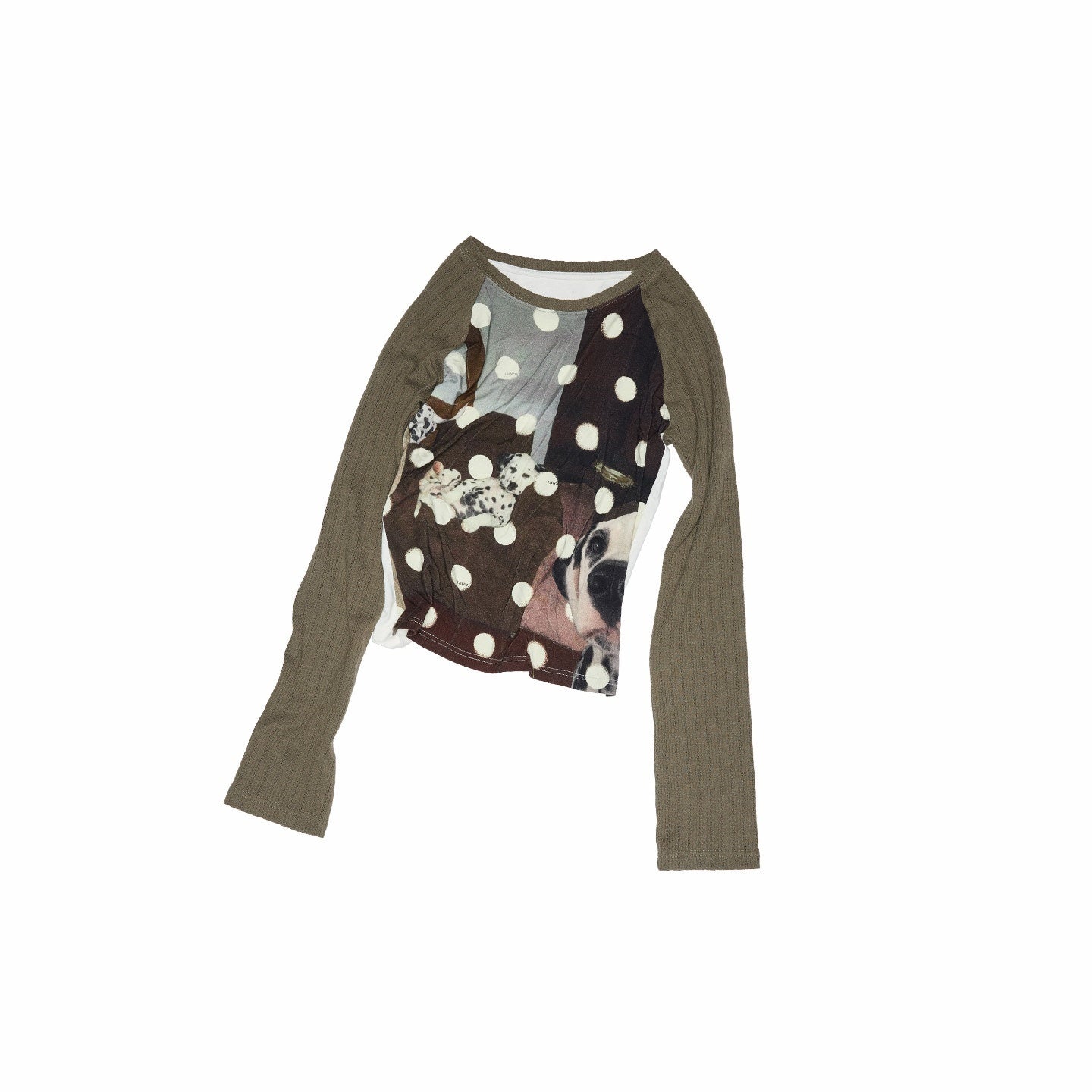 1JINN_STUDIO_Polka_Dot_Cat_And_Dog_Print_Colorblock_Slim_Women&
