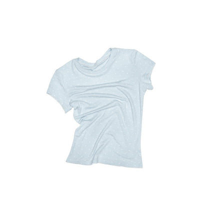 1JINN_STUDIO_Polka_Dot_Cat_Paw_Crew_Neck_Slim_Fit_Short_Sleeve_Women&