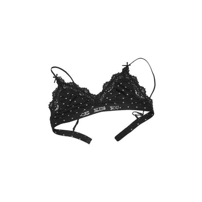 1JINN_STUDIO_Polka_Dot_Cat_Paw_Lace_Crop_Cardigan_Bustier_Bodycon_Women&