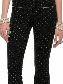 1JINN STUDIO Polka Dot Cat Paw Lace Round Neck Slim Knit Pencil Women&