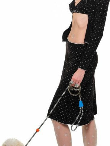 1JINN STUDIO Polka Dot Cat Paw Print Slimming Relaxed Fit Women&