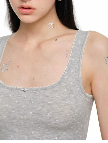 1JINN STUDIO Polka Dot Cat Paw Print Slimming Relaxed Fit Women&