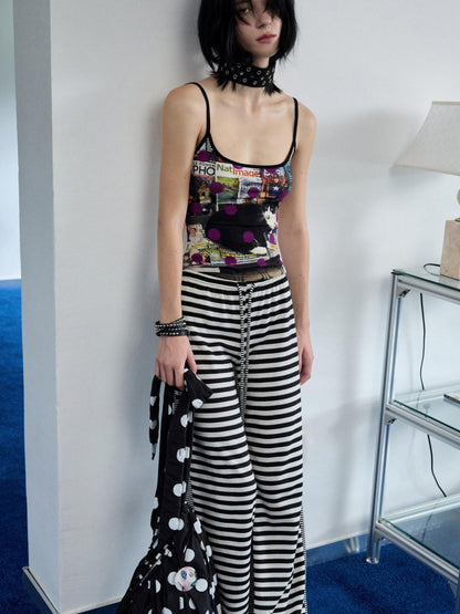 1JINN STUDIO Polka Dot Pleated Drawstring Beaded Dumpling Women&