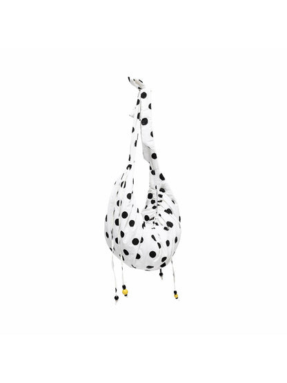1JINN STUDIO Polka Dot Pleated Drawstring Beaded Dumpling Women&