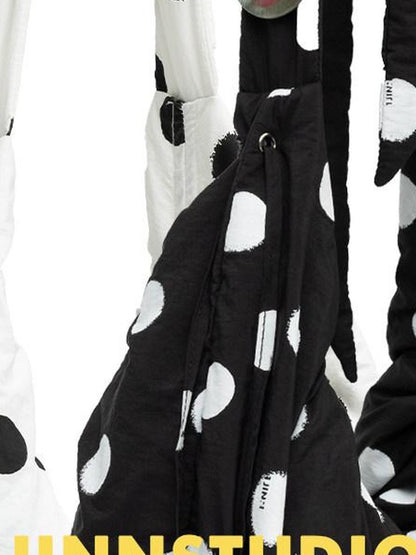 1JINN STUDIO Polka Dot Pleated Drawstring Beaded Dumpling Women&