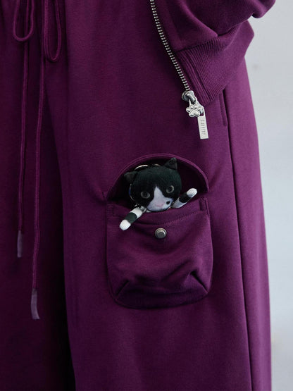 1JINN STUDIO Quirky 3d Cat Doll Cute Bag Pendant Women&