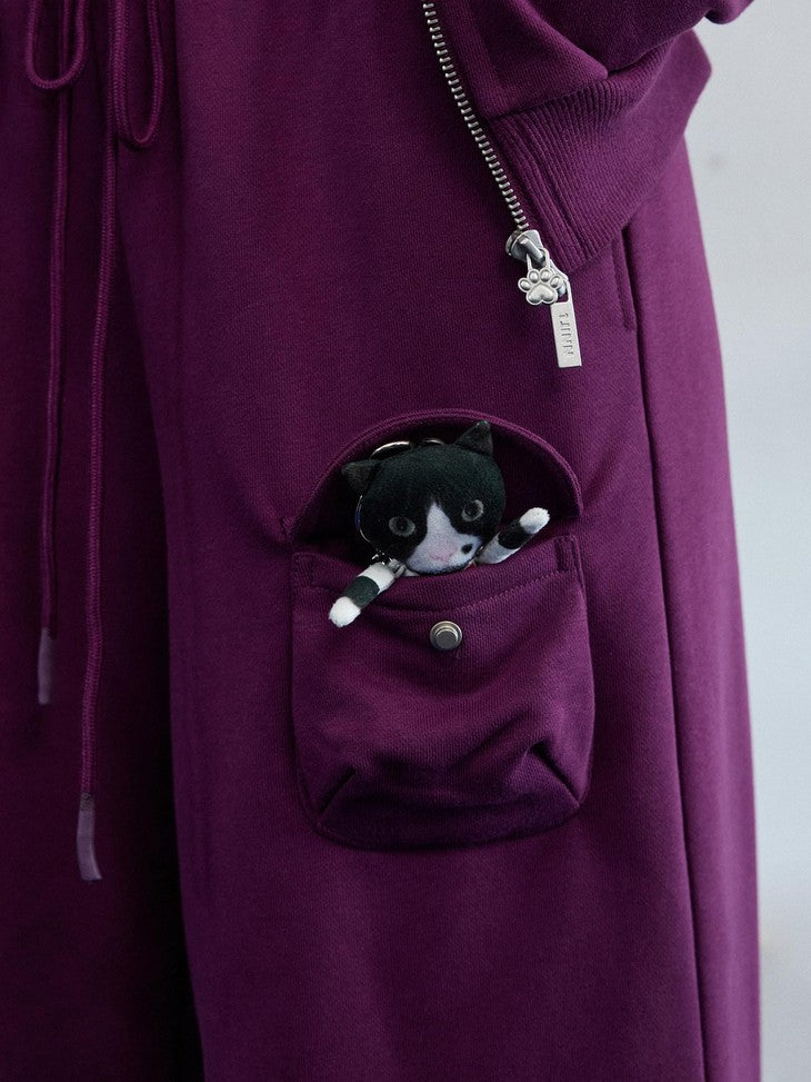 1JINN STUDIO Quirky Cute 3d Plush Cat Doll Charm Women&