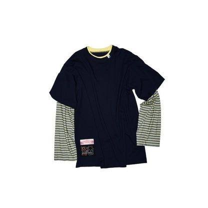 1JINN_STUDIO_Relaxed_Contrast_Striped_Faux_Layered_Long_Sleeve_Women&