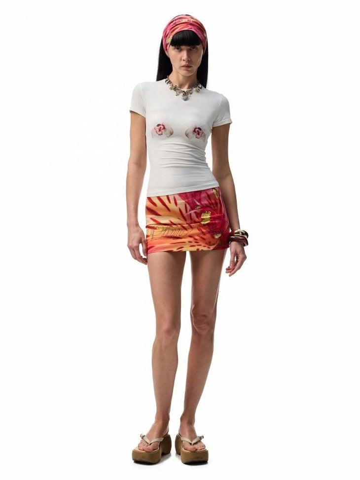1JINN STUDIO Relaxed Resort Floral Allover Print Slimming Hip Hugging Women&
