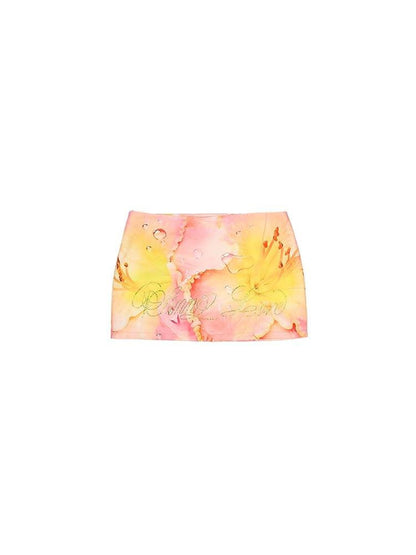 1JINN STUDIO Relaxed Resort Floral Allover Print Slimming Hip Hugging Women&
