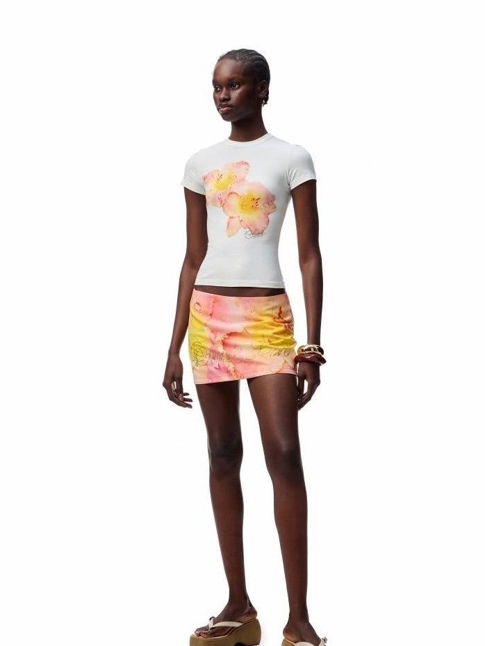 1JINN STUDIO Relaxed Resort Floral Allover Print Slimming Hip Hugging Women&