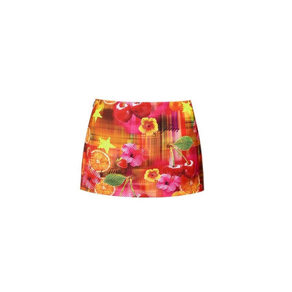 1JINN_STUDIO_Retro_Fruit_Print_Low_Waist_Hip_Hugging_H_Line_Women&
