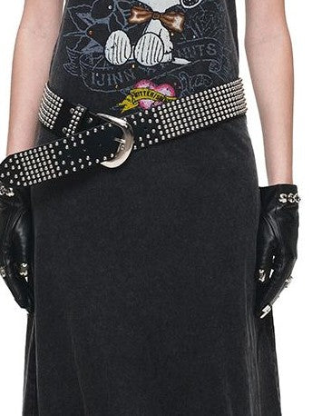 1JINN STUDIO Retro Large Print Washed Rhinestone Women&