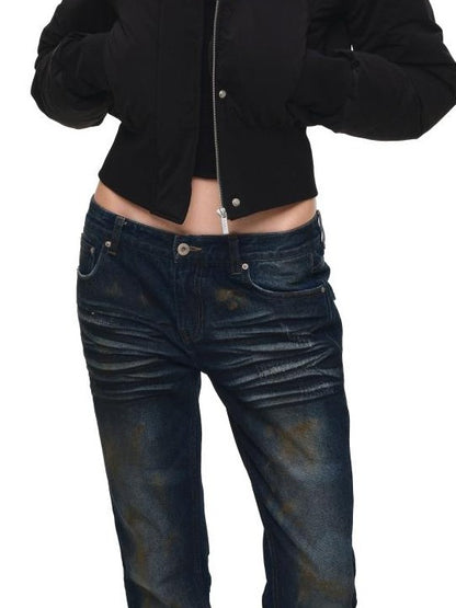 1JINN STUDIO Rhinestone Cutout V-neck Waist Cinched Women&