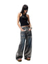 1JINN STUDIO Rhinestone Floral Racerback Slim Fit Women&