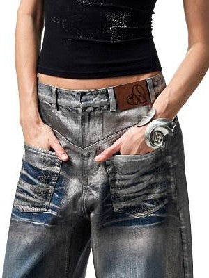 1JINN STUDIO Rhinestone Floral Racerback Slim Fit Women&