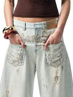 1JINN STUDIO Rhinestone Floral Racerback Slim Fit Women&