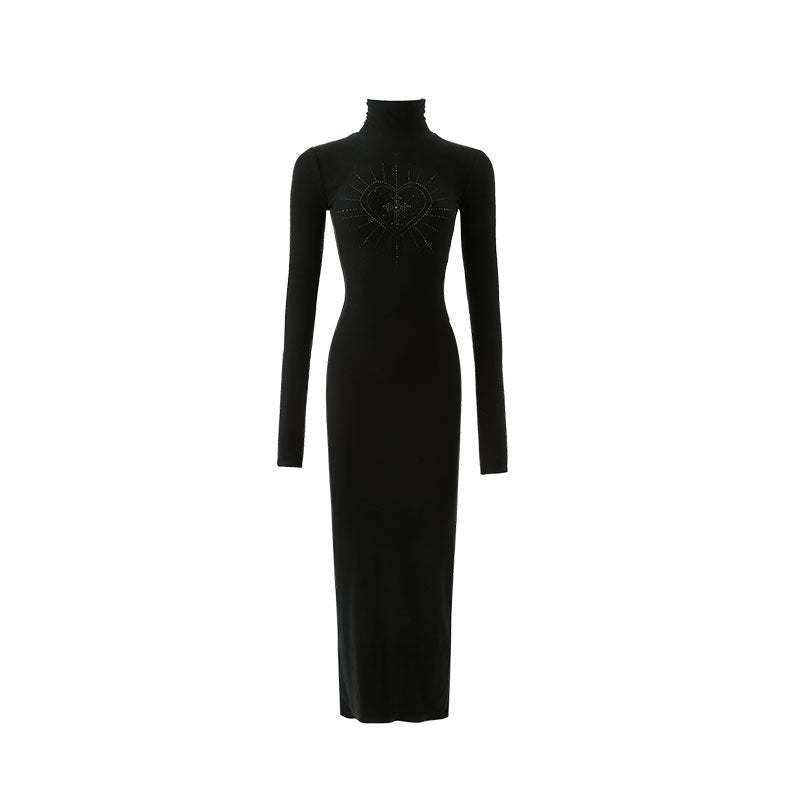 1JINN_STUDIO_Rhinestone_High_Neck_Slimming_Midlength_Women&
