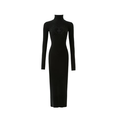 1JINN_STUDIO_Rhinestone_High_Neck_Slimming_Midlength_Women&