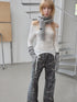 1JINN STUDIO Rhinestone Ruched Boatneck Knit Women&
