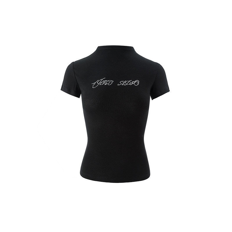 1JINN_STUDIO_Rhinestone_Slim_Crewneck_Short_Sleeve_Women&