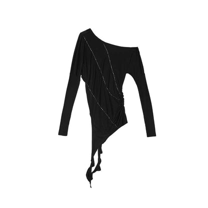 1JINN_STUDIO_Rhinestone_Studded_Asymmetrical_Slim_Long_Sleeve_Women&