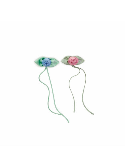 1JINN STUDIO Rose Handmade Hotfix Rhinestone Corsage Dual Use Pin Clip Women&