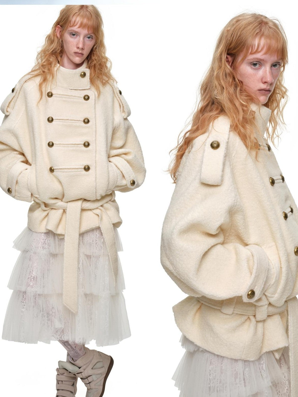 1JINN STUDIO Ruched Layered Princess Style Women&