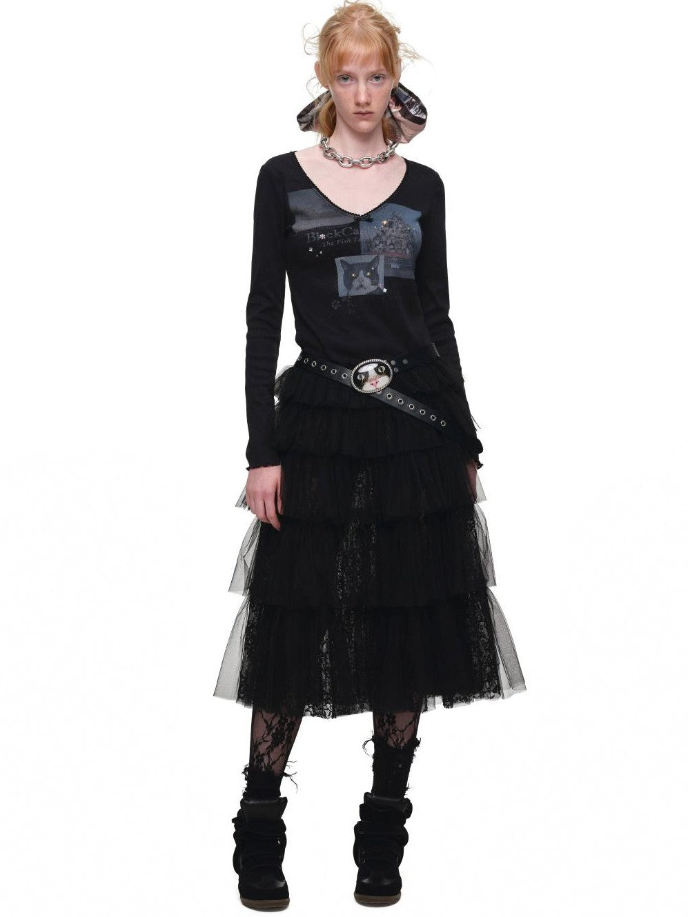 1JINN STUDIO Ruched Layered Princess Style Women&
