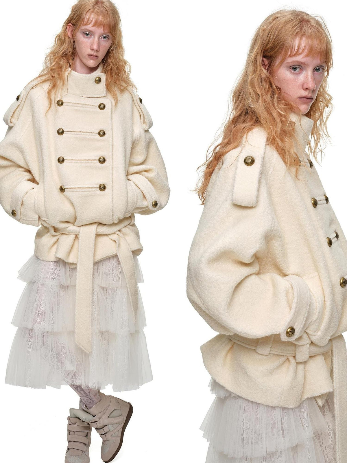 1JINN STUDIO Ruched Layered Princess Style Women&