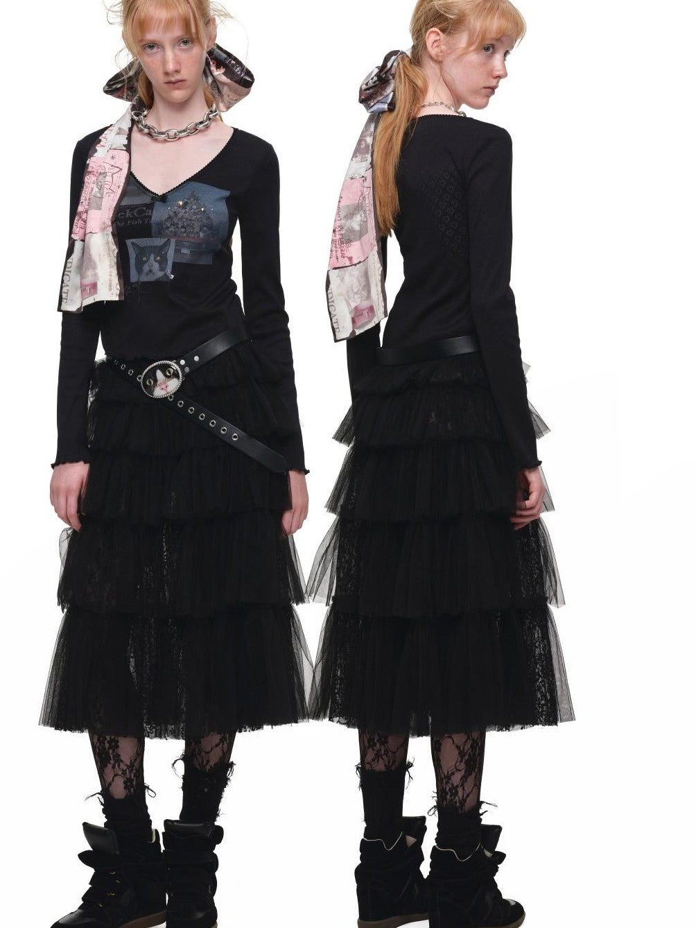 1JINN STUDIO Ruched Layered Princess Style Women&
