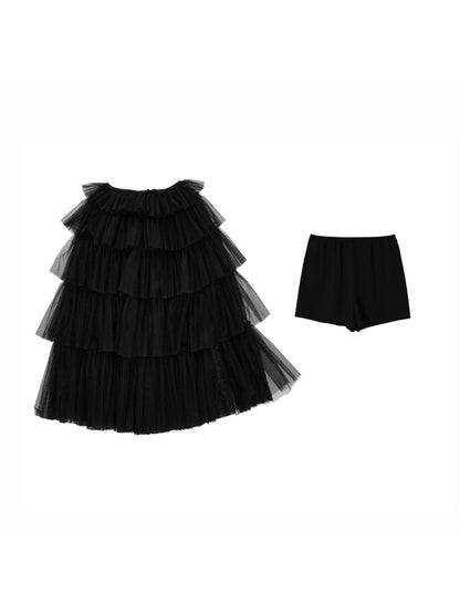 1JINN STUDIO Ruched Layered Princess Style Women&
