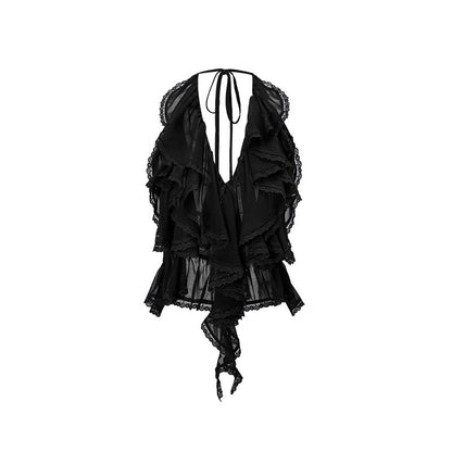 1JINN_STUDIO_Ruched_Ruffle_Low_Back_Tie_Back_Women&