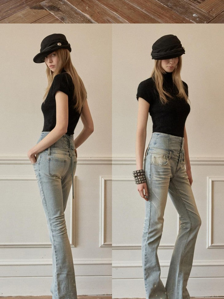 1JINN STUDIO Sequin Embroidered Slim Fit Short Sleeve Women&