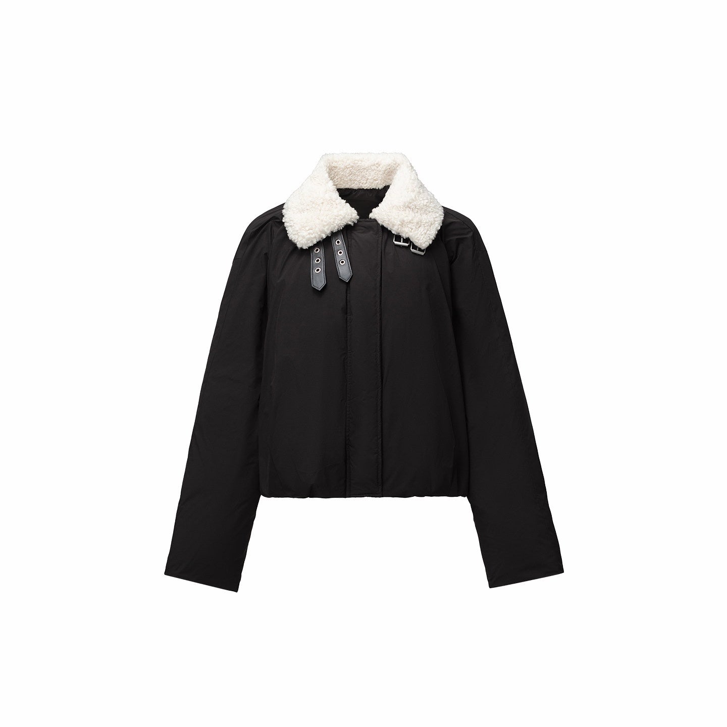 1JINN_STUDIO_Shearling_Pleated_Belted_Stand_Collar_Women&