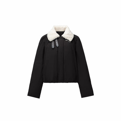 1JINN_STUDIO_Shearling_Pleated_Belted_Stand_Collar_Women&