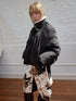 1JINN STUDIO Shearling Pleated Belted Stand Collar Women&
